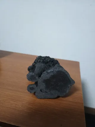 Statuetta Leone Nero Glitterato Vintage