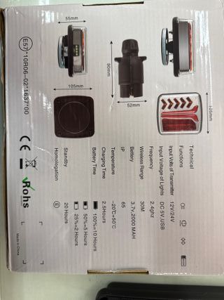 Luces LED Inalámbricas para Remolque