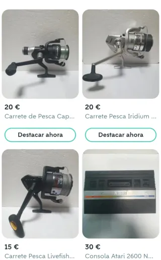 Lote 5 carretes de pesca