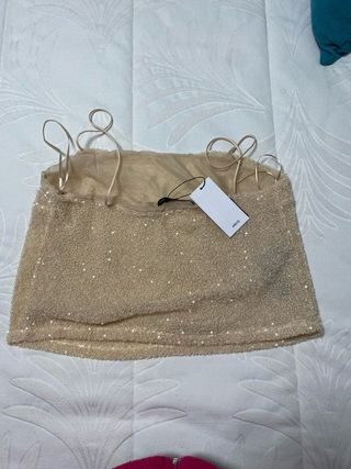 TOP LENTEJUELAS TIRANTES FINOS mango talla S