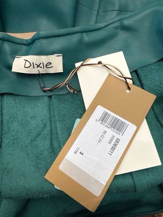 Saia plissada Dixie verde com cinto