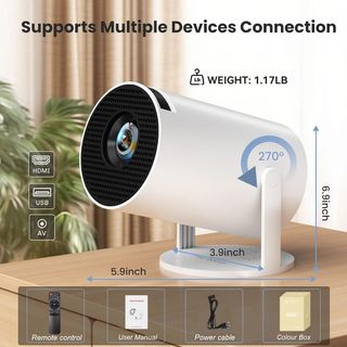 Mini Proyector Portátil 4K Blanco