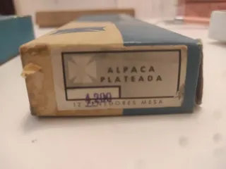 12 Tenedores Mesa Alpaca Plateada