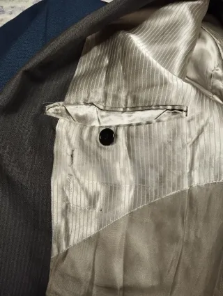 Americana gris a rayas