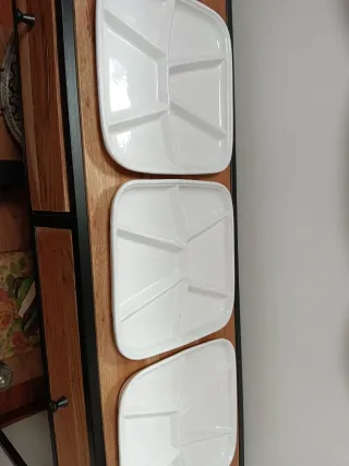 Lote 3 platos aperitivo cerámica