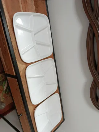 Lote 3 platos aperitivo cerámica