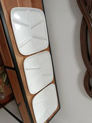 Lote 3 platos aperitivo cerámica