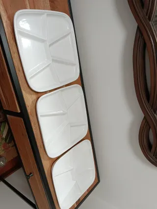 Lote 3 platos aperitivo cerámica