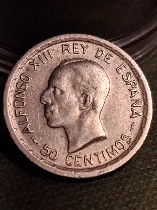 Moneda 50 céntimos plata 1926