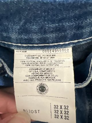 Vaquero Carhartt talla 32