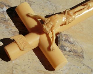 CRUCIFIJO CELULOIDE CRISTO CRUZ ARTE RELIGIOSO.113