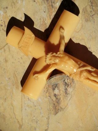 CRUCIFIJO CELULOIDE CRISTO CRUZ ARTE RELIGIOSO.113