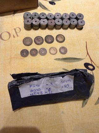 Colección de monedas de 50 centimos 1949/1963