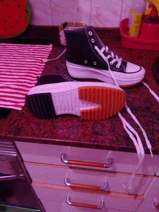 Zapatillas Converse Negras Talla 38,solo una vez p