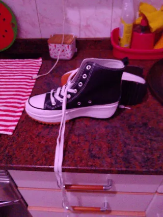 Zapatillas Converse Negras Talla 38,solo una vez p