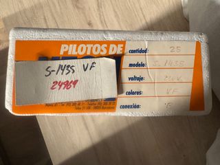 Lote 25 Pilotos Neón SEMEL S-1435 VF Ámbar