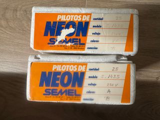 Lote 25 Pilotos Neón SEMEL S-1435 VF Ámbar