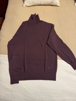Jersey Scalpers lana cuello alto berenjena