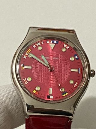 Orologio Immersion Rosso Argento Nuovo