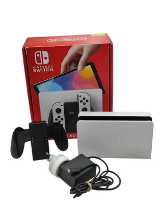 CONSOLA NINTENDO SWITCH OLED BLANCA + CAJA