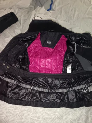 Chaqueta esquí EA7 Mujer Blanca y Negra