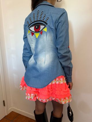 Camisa Jeans Caótica by Capriche Olho