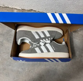 Adidas Campus Gris y Blanco