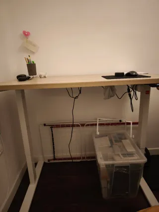 Escritorio Eleva Go Eléctrico Blanco/Beige