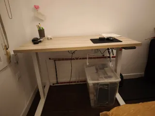 Escritorio Eleva Go Eléctrico Blanco/Beige