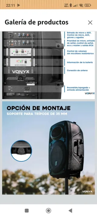 Dos altavoces autoamplificados  Preu unitat