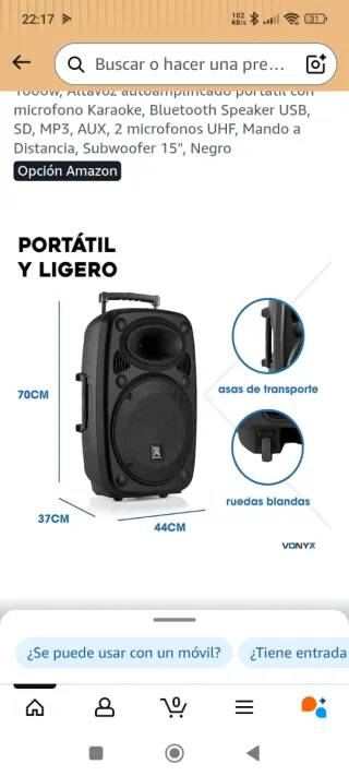 Dos altavoces autoamplificados  Preu unitat