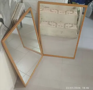 Espejo de madera y cristal Medida 90x70