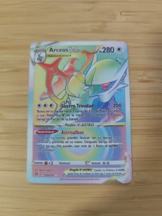 Carta Pokémon Arceus V-Astro Arcoíris Español