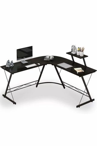 Escritorio de Esquina Negro Amplio