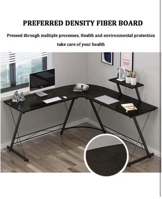 Escritorio de Esquina Negro Amplio