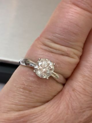 Anillo Oro 18k Diamante Natural 1.25 Ct G/SI3