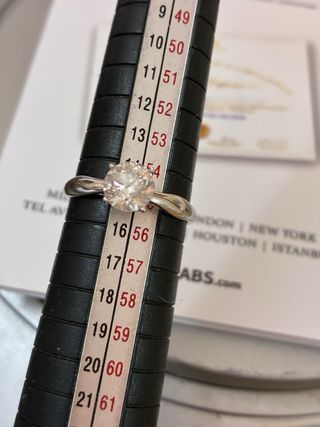 Anillo Oro 18k Diamante Natural 1.25 Ct G/SI3