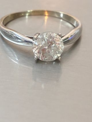 Anillo Oro 18k Diamante Natural 1.25 Ct G/SI3