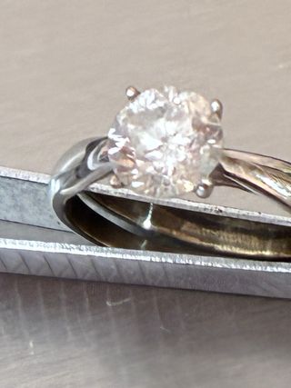 Anillo Oro 18k Diamante Natural 1.25 Ct G/SI3