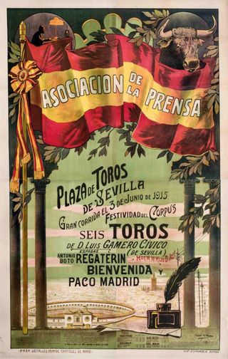 Cartel toros Asociación de la Prensa Sevilla 1915