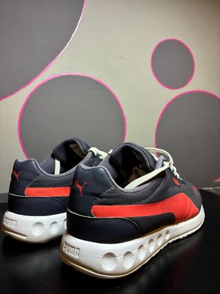 Scarpe da ginnastica Puma blu e rosse taglia 44