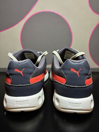 Scarpe da ginnastica Puma blu e rosse taglia 44