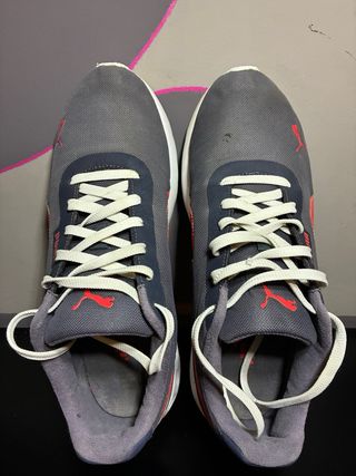 Scarpe da ginnastica Puma blu e rosse taglia 44