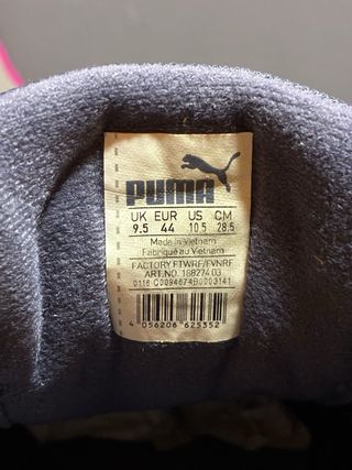 Scarpe da ginnastica Puma blu e rosse taglia 44