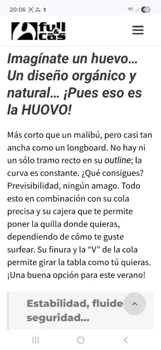 Tabla Surf Full & Cas Huovo