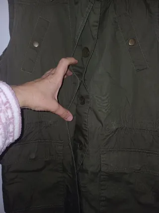 Chaleco verde militar mujer