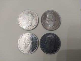 LOTE 4 MONEDAS 100 PESETAS 1975 Y 1980