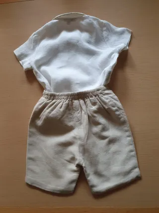 Traje Bautizo/Ceremonia Bebé Blanco y Beige