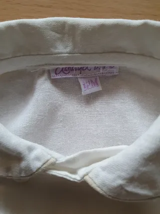 Traje Bautizo/Ceremonia Bebé Blanco y Beige