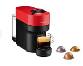 Cafetera Nespresso Krups Vertuo Pop Roja